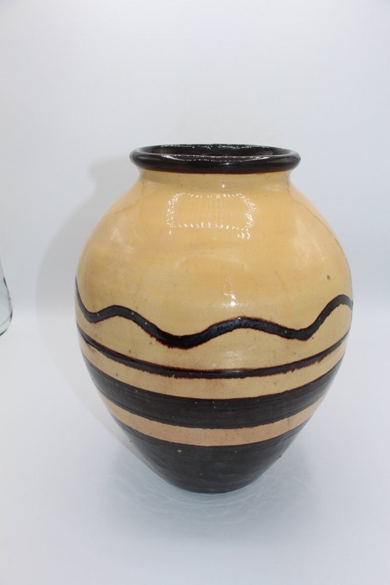 Art Deco Ceramic Vase By Paul Jacquet For Primavera, 1930s photo 1301.0