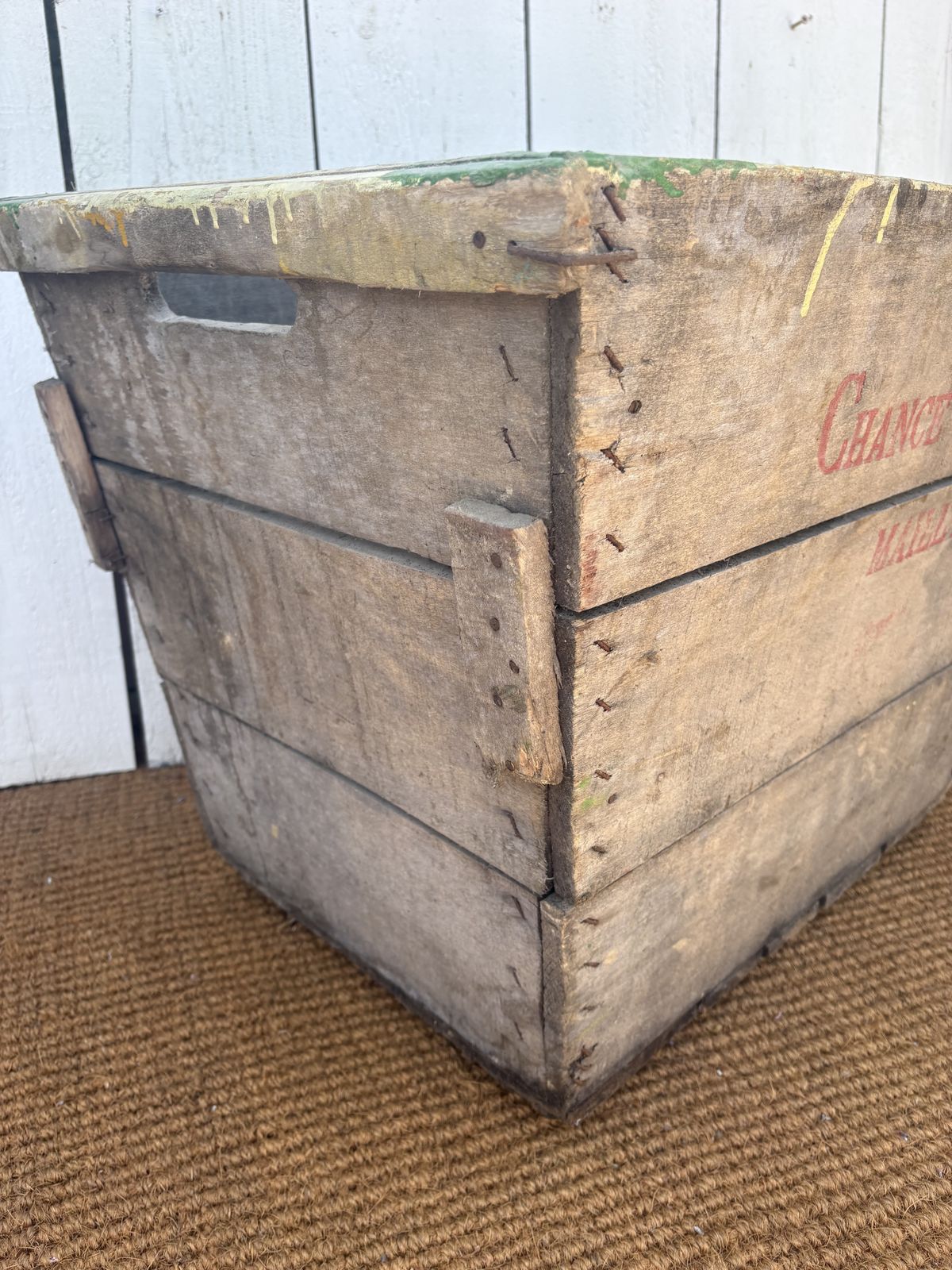 Home Decor Vintage French Champagne Collecting Crate photo