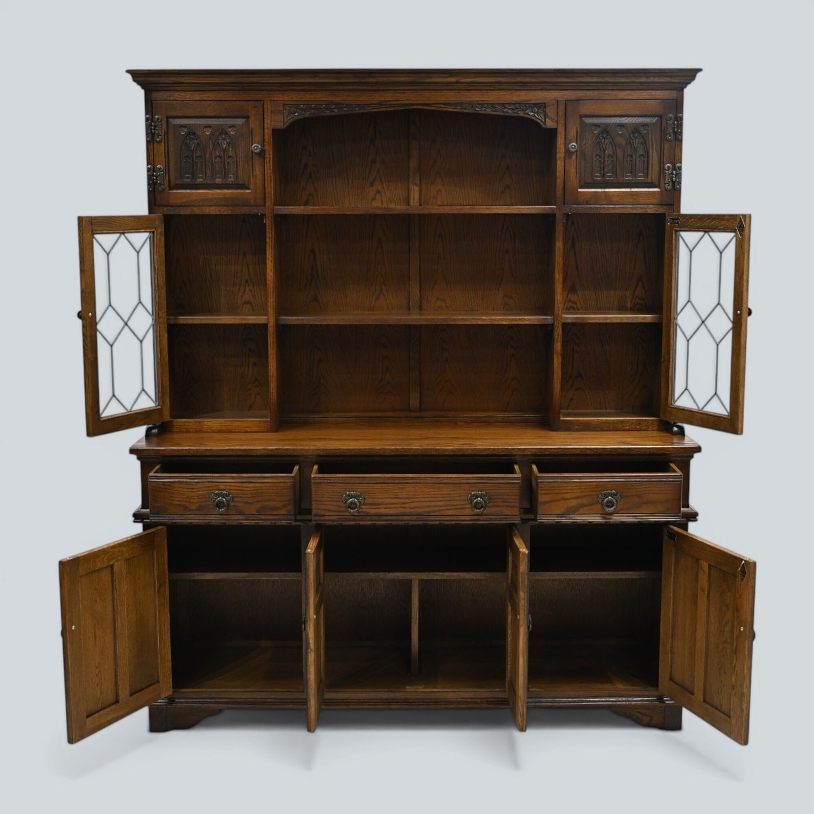 1287.0 Old Charm Oak Dresser Warwick Light Oak Finish Sideboard Exc Free Uk Delivery* photo