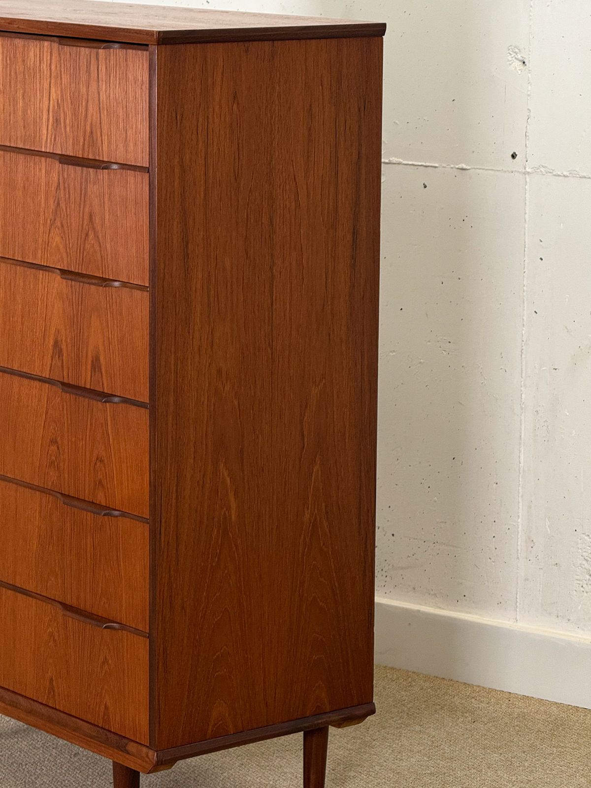 photo for sale Mid Century Tall Chest Of Drawers (Made In Denmark 1960)