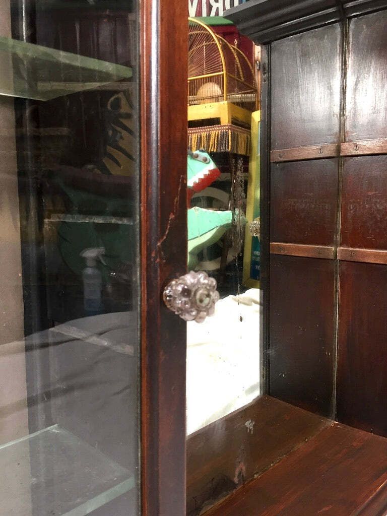 Antique Wooden & Glazed Large Apothecary Chemists Shop Dispensing Cabinet C.1910 photo Furniture