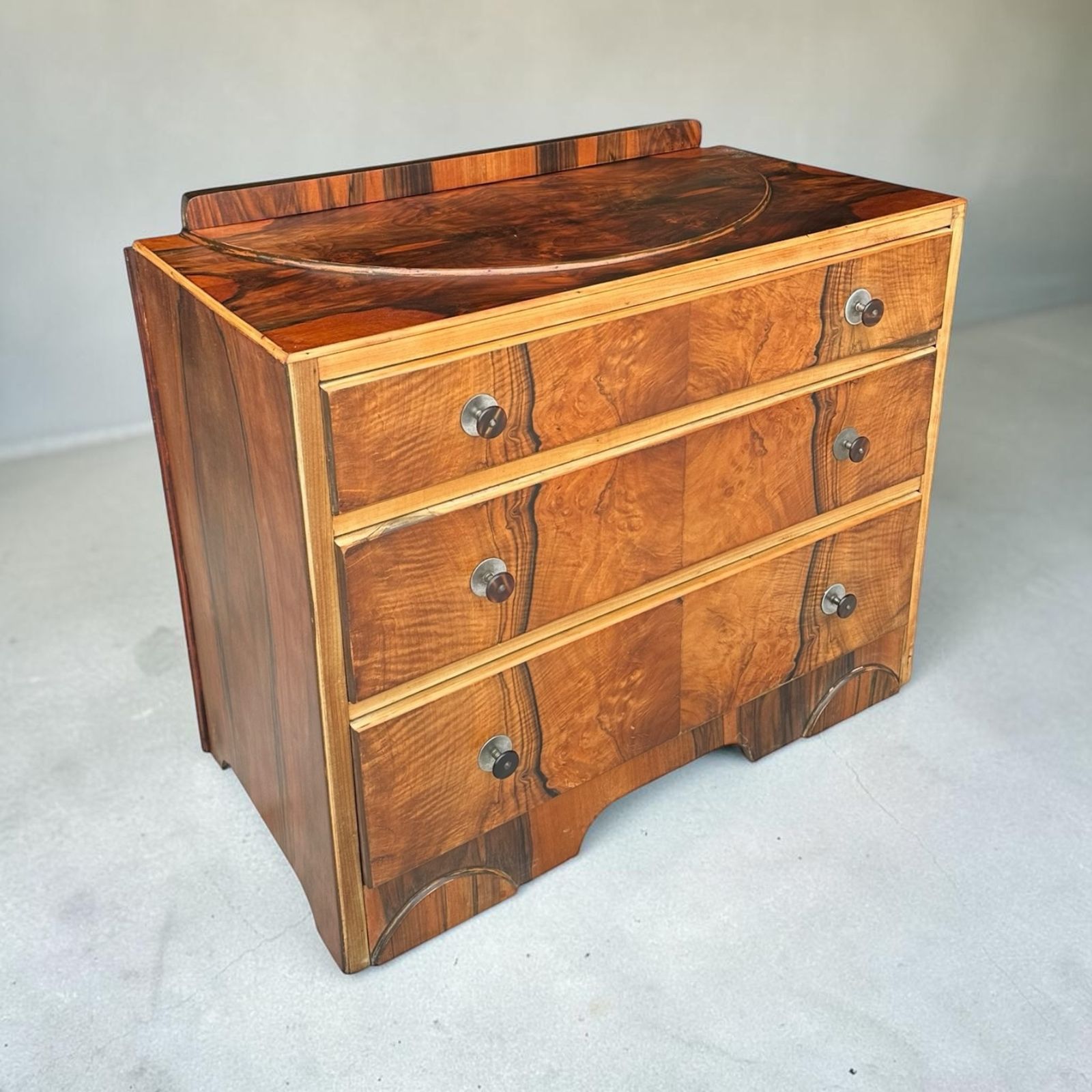 Art Deco Walnut Chest Of Drawers