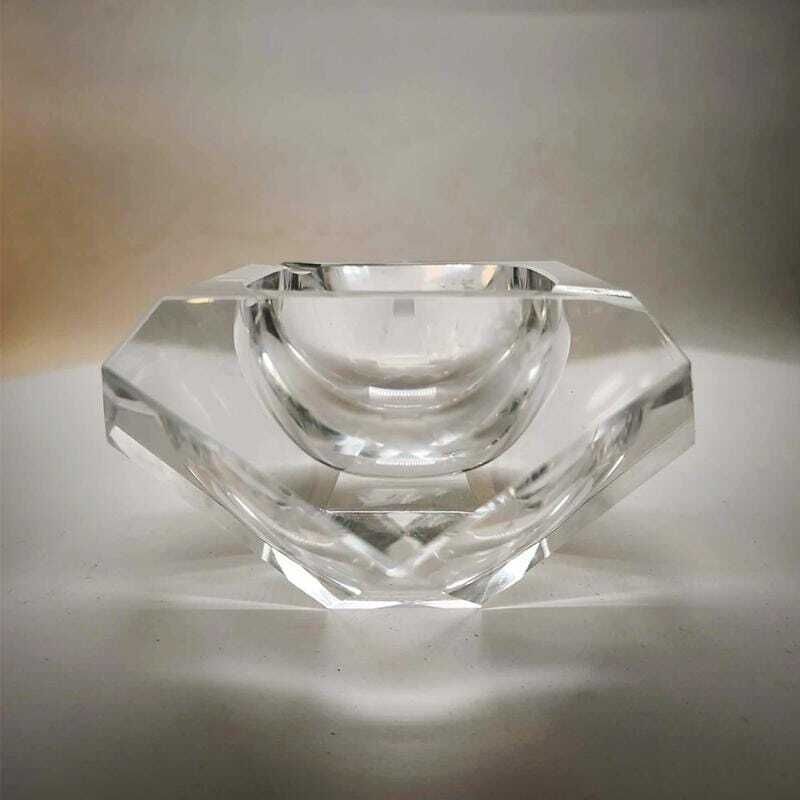1960s Transparent Ashtray Or Catch All In Murano Glass By Flavio Poli For Seguso. photo Home Decor