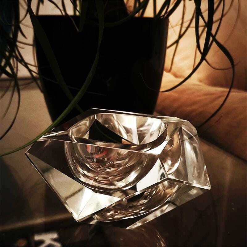 1960s Transparent Ashtray Or Catch All In Murano Glass By Flavio Poli For Seguso. photo vintage