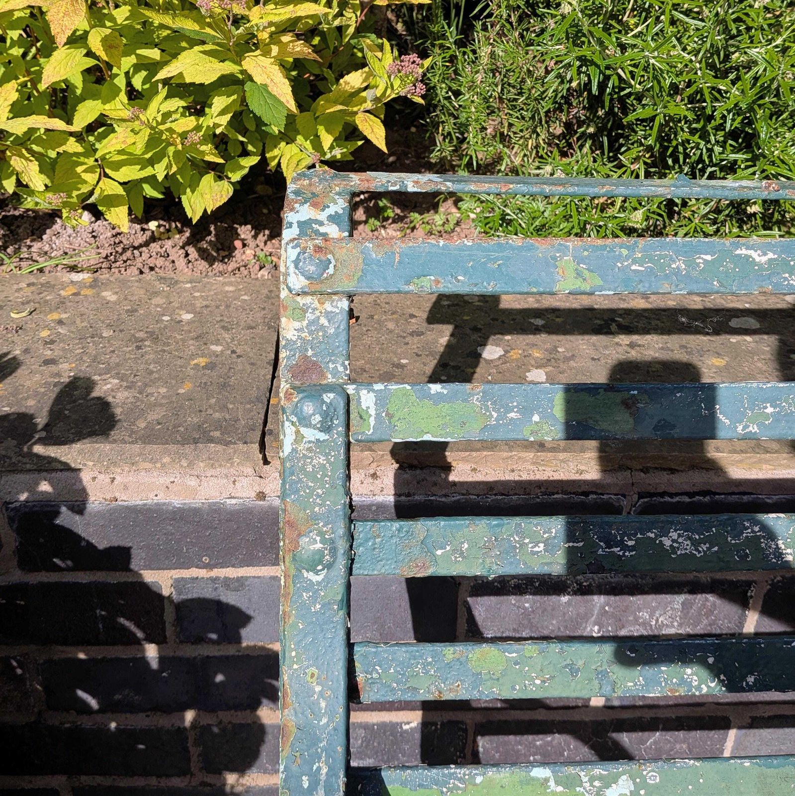 Garden Furniture An Antique Regency Strapwork Iron Garden Bench C1830 photo