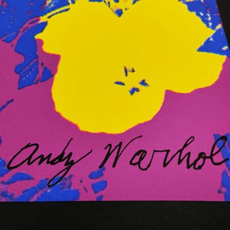 1980s Big Andy Warhol "Flowers" Purple Limited Edition Lithograph Numbered In Pencil By Cmoa. 60cm / 23.62 Inches photo 507.0