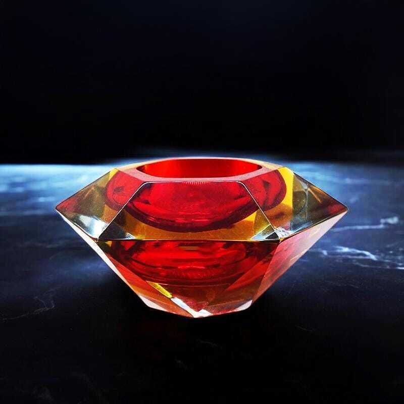 Cendrier ou vide-poche en verre de Murano, années 1960, par Flavio Poli pour Seguso. photo furniture
