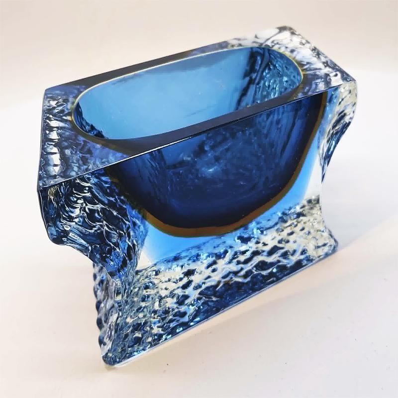 1960s Ashtray Or Catch All In Hand Worked Murano Glass By Flavio Poli For Seguso. Made In Italy photo buy