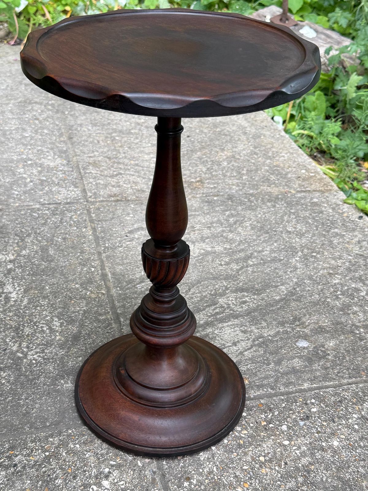 Vintage 1900s Mahogany Wine Table Georgian Revival Plant Stand Side Table photo furniture