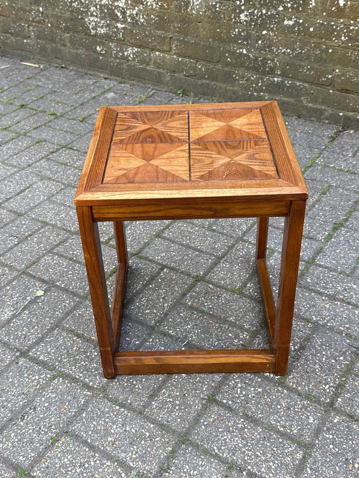 Rare Vintage G Plan Geometric Side Table – Mid Century Modern Danish Style Occasional Table photo 175.0