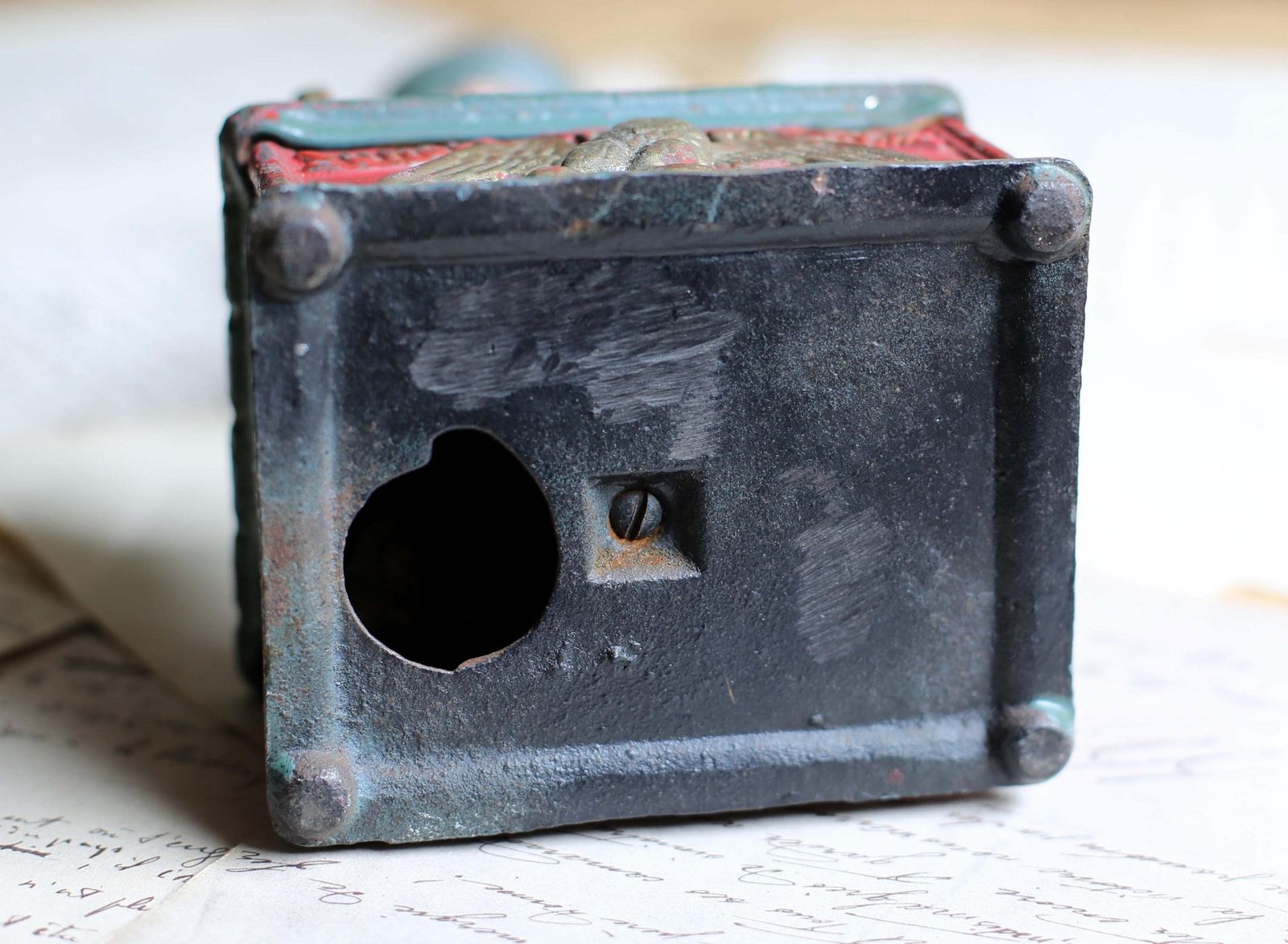 Vintage Uncle Sam Cast Iron Money Box American Mechanical Coin Bank photo for sale
