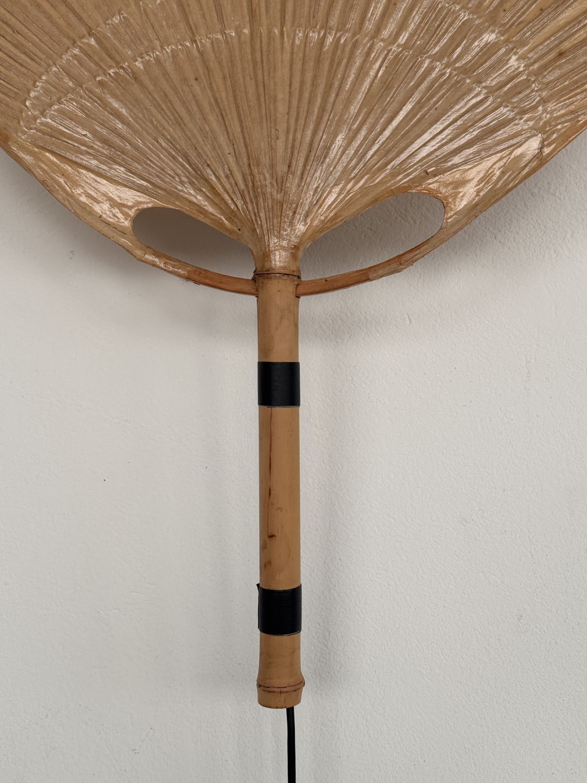 9500.0 Pair Of Large Organic Uchiwa Wall Sconces By Ingo Maurer, Germany, 1973 photo