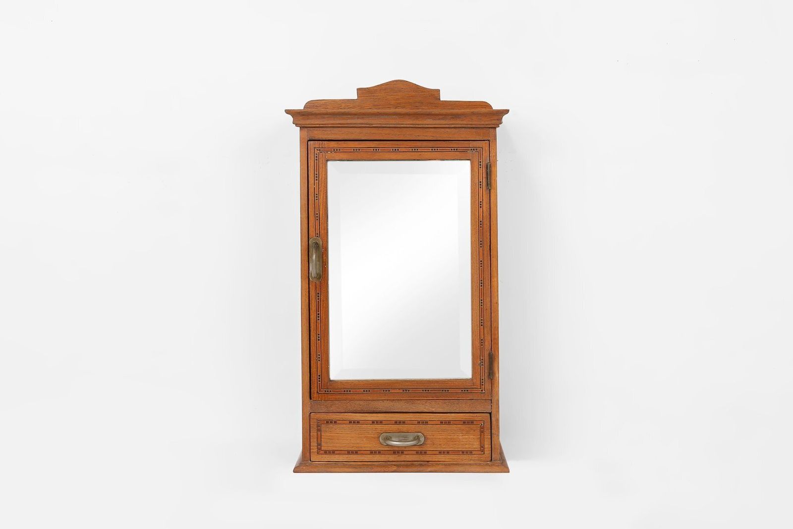 Art Deco Shaving Cabinet In Oak With Mirror, France, 1930s photo for sale