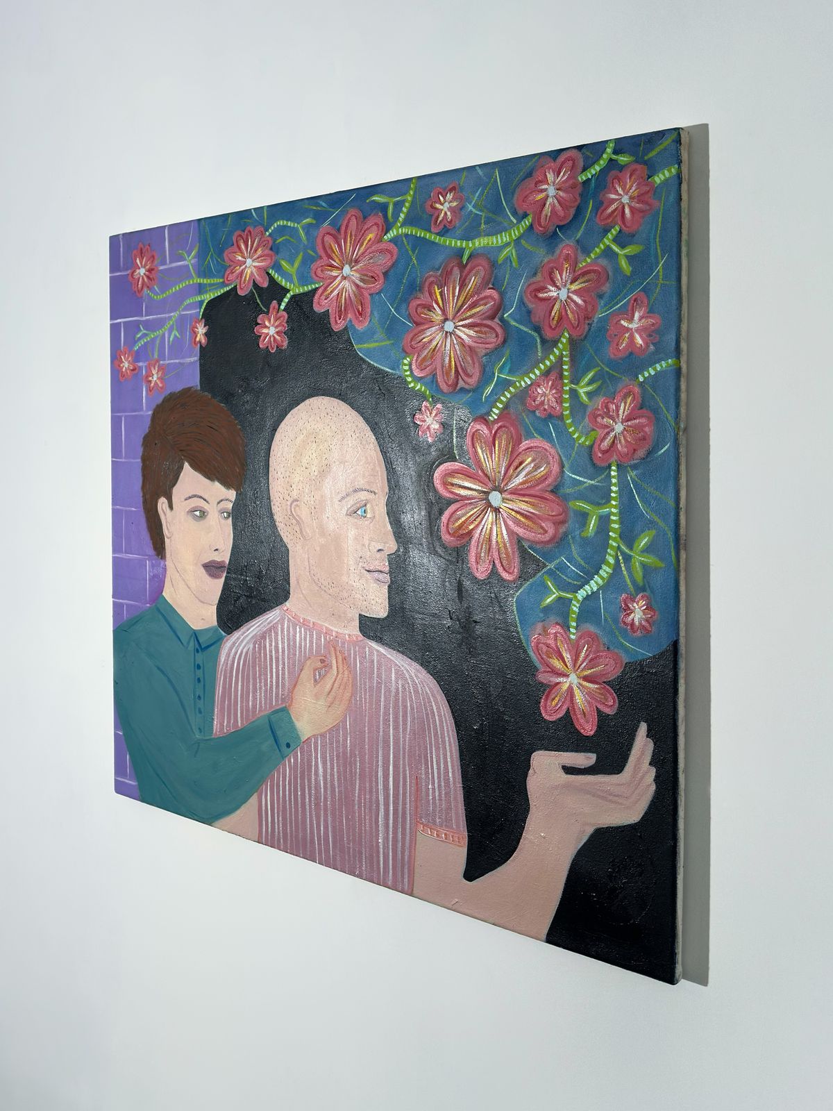 Contemporary Lgbtq Figurative Portrait Painting, Oil On Canvas photo for sale