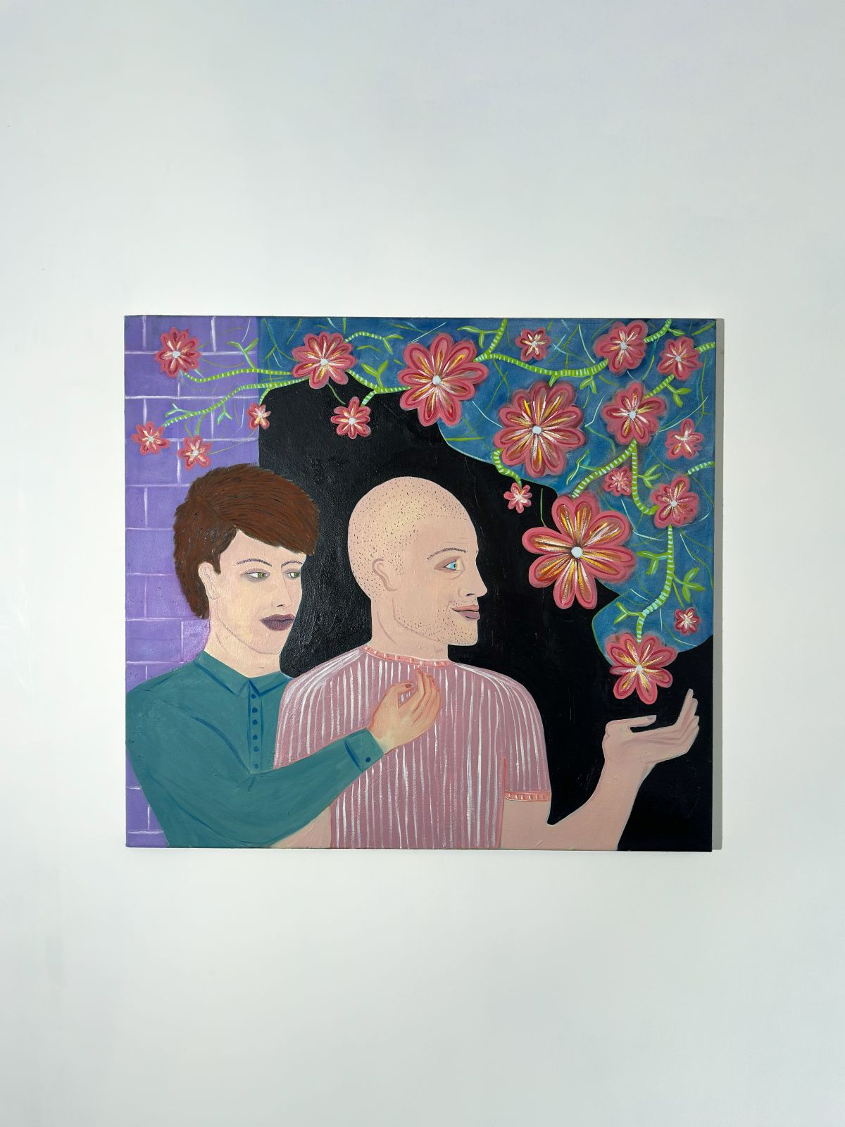 Contemporary Lgbtq Figurative Portrait Painting, Oil On Canvas photo Art
