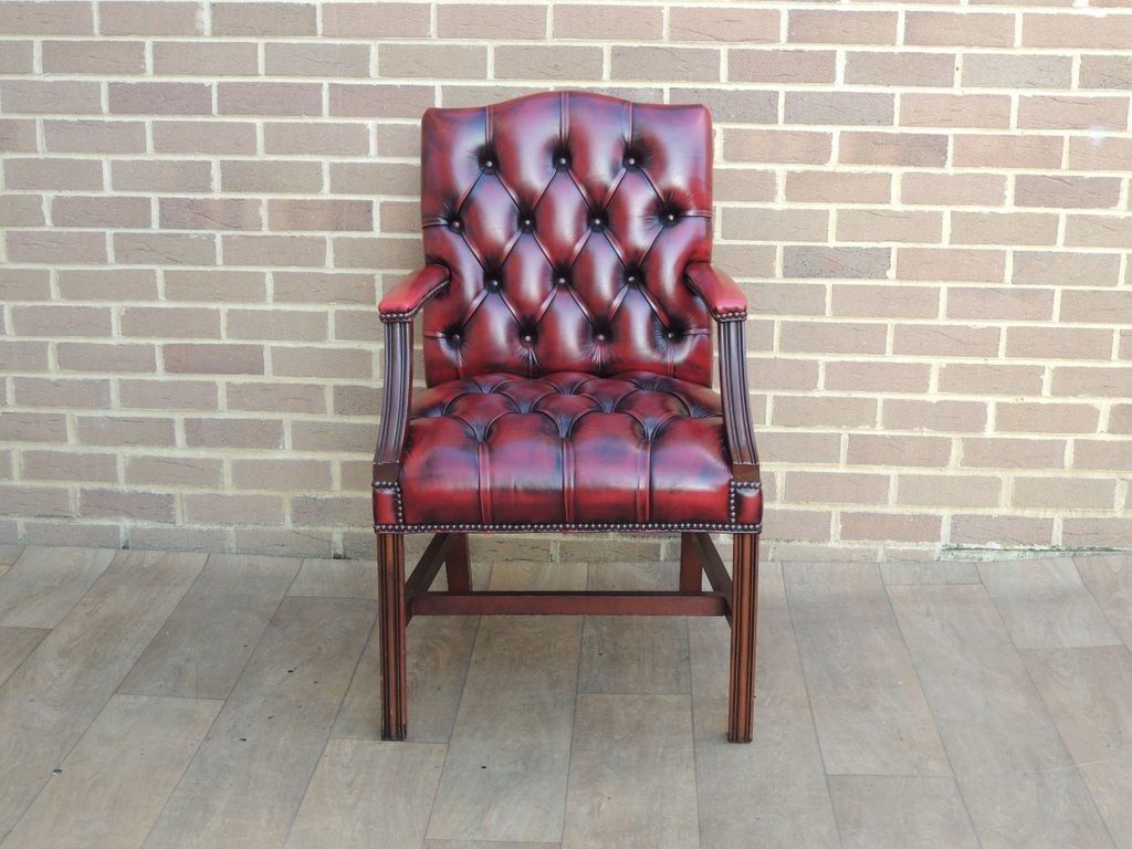 Chesterfield Ox Blood Chair, 1980s