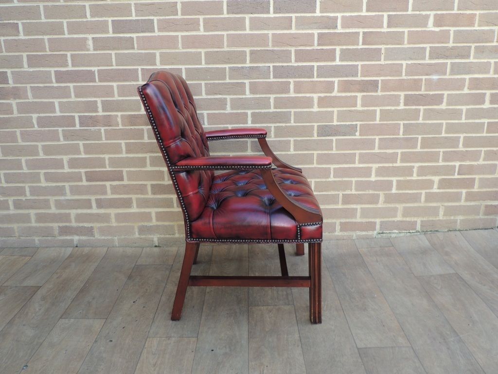 Chesterfield Ox Blood Chair, 1980s photo buy