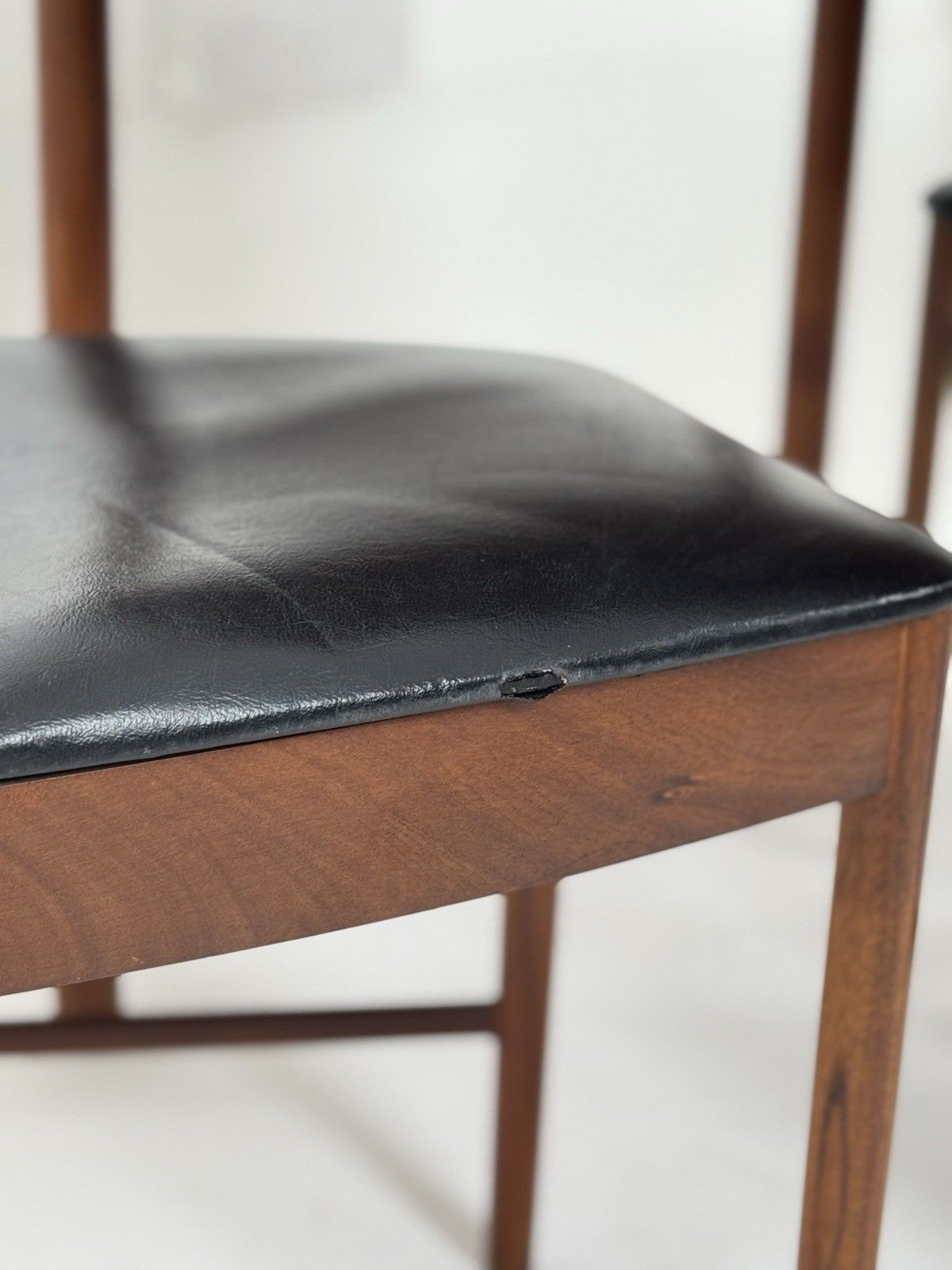 McIntosh Mid Century Round Tuck Under Extending Teak Dining Table & 4 Chairs Mcm photo vintage