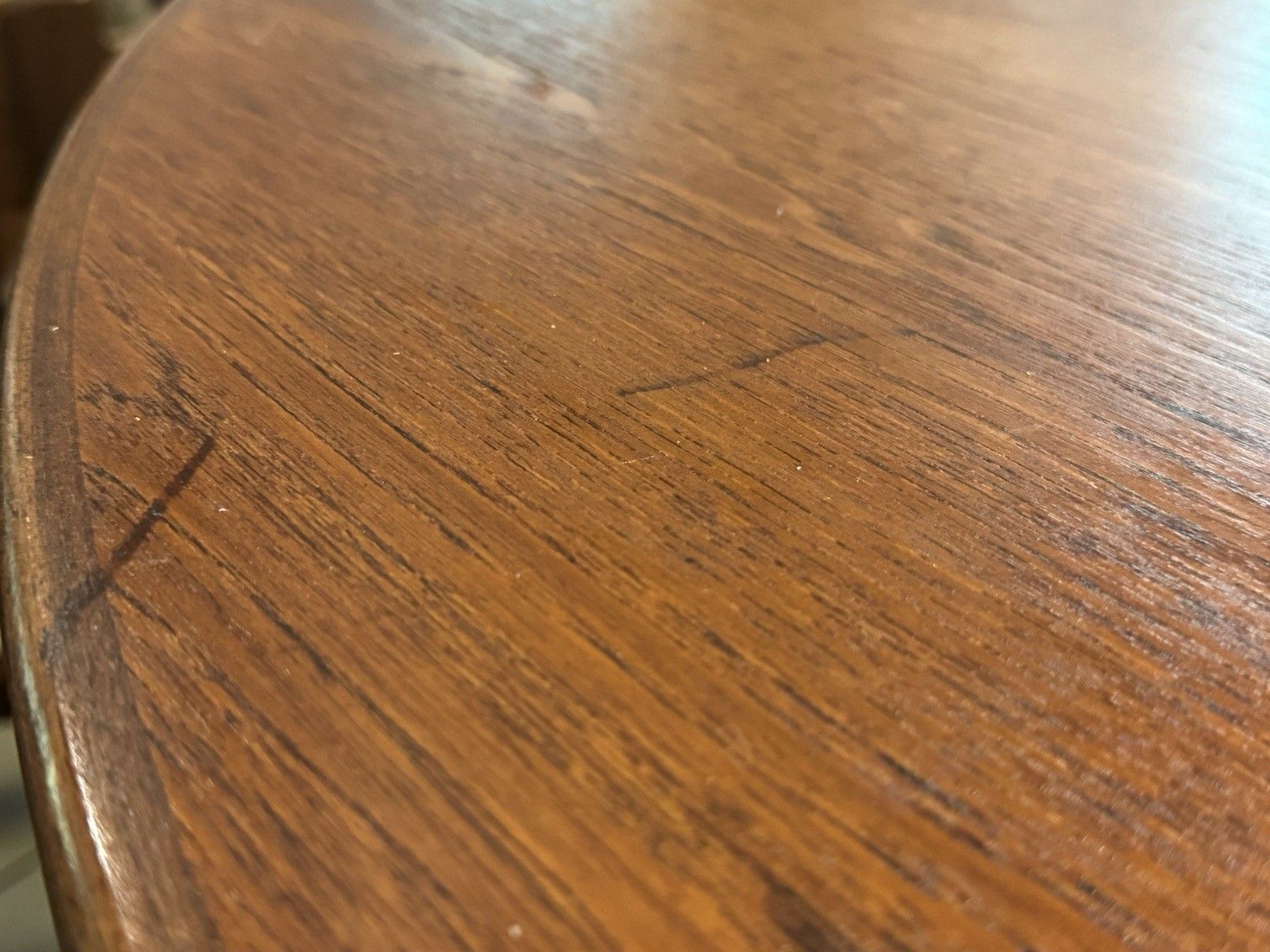 photo for sale McIntosh Mid Century Round Tuck Under Extending Teak Dining Table & 4 Chairs Mcm