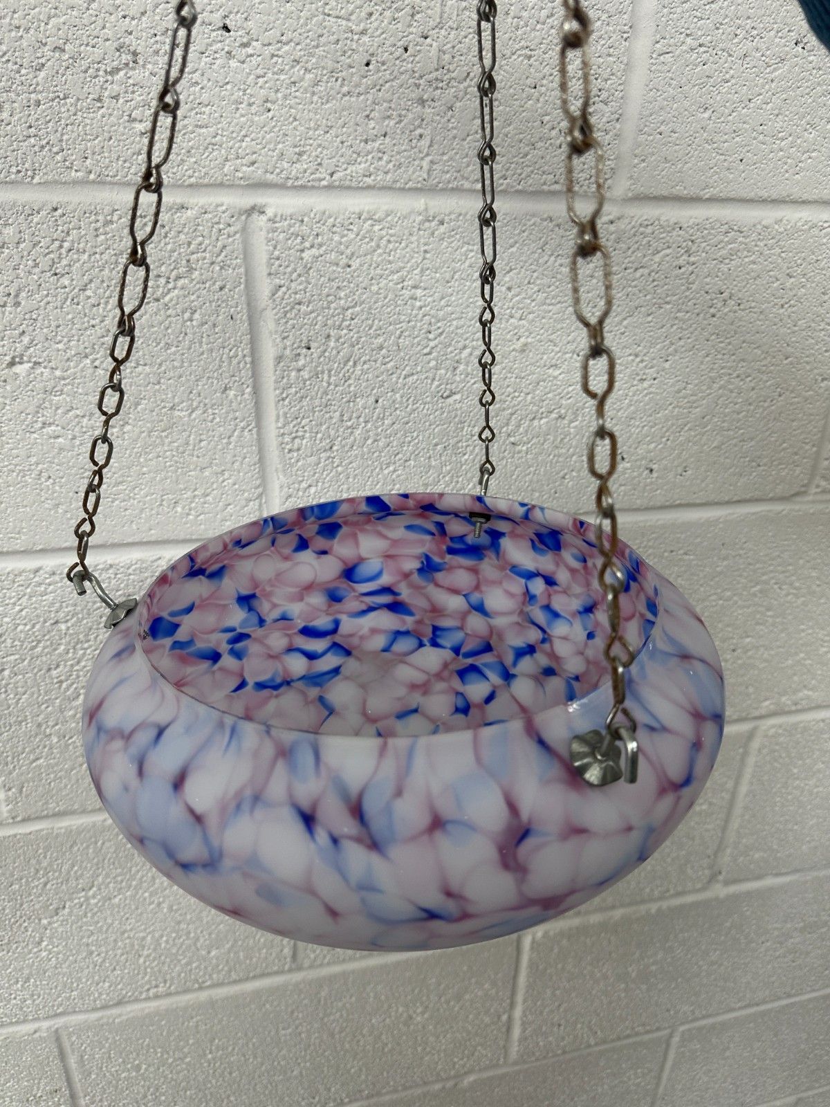 Antique Flycatcher Ceiling Light Shade Pendant Plafonnier Art Deco Mottled Glass photo furniture