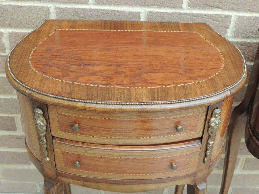 830.0 Pair Of French Louis XV Bedside Tables photo