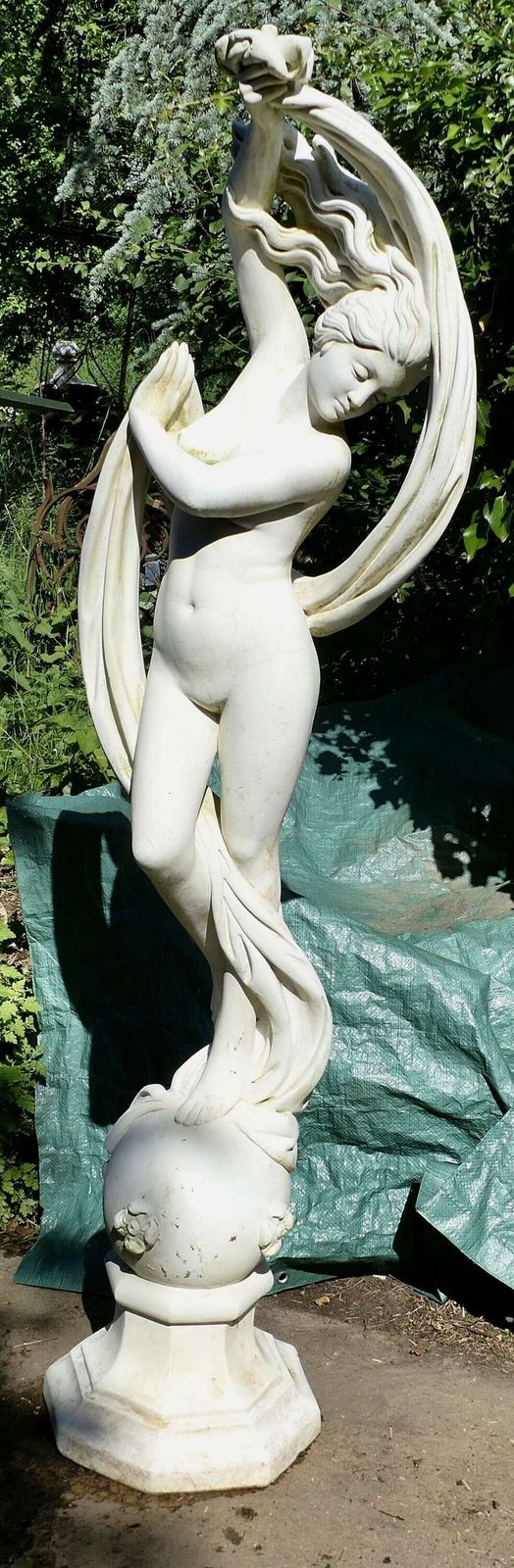 Signed Art Nouveau Weathered Statue Of A Dancer Circa 1960 Statue Of A Dancing Maiden photo 2340.0