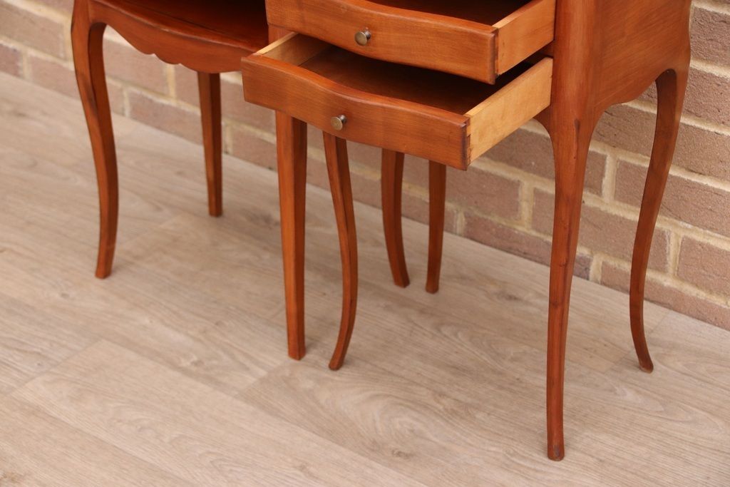 Pair Of French Louis Cherry Bedside Tables photo buy