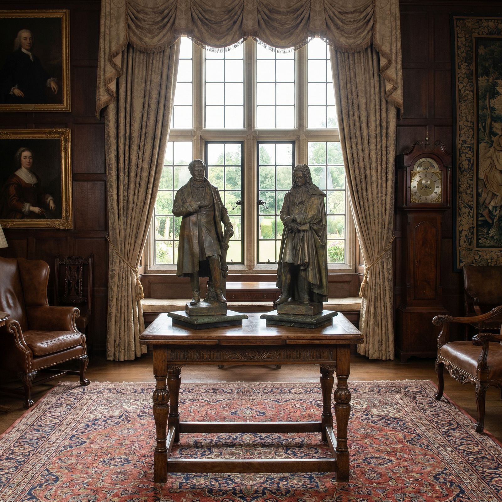 Pair Of Late 19th Century Patinated Chalk Figures By Dopmeier