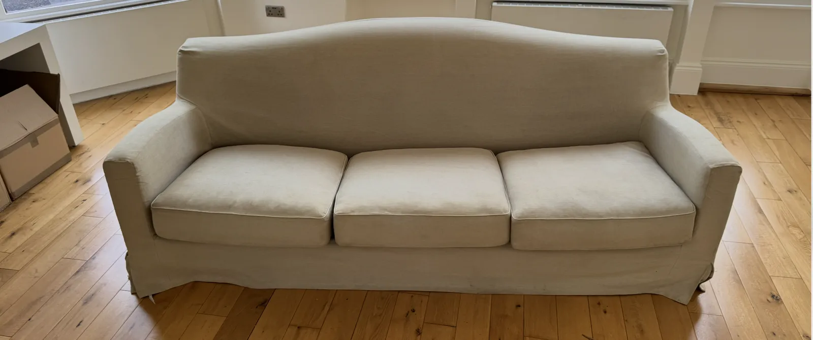 1997 Christian Liaigre Sofa In Natural Linen
