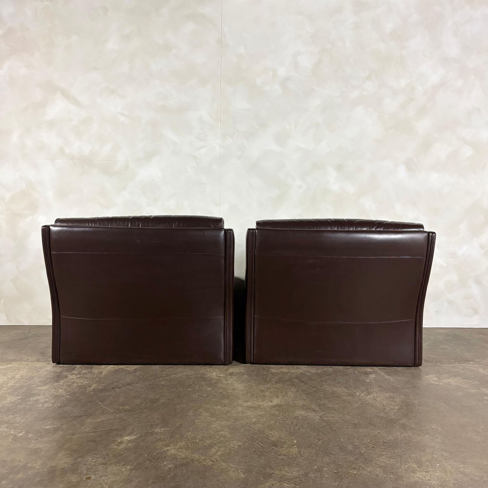 Mid Century Large Brown Leather Armchair Gimson & Slater Retro Mcm photo 395.0