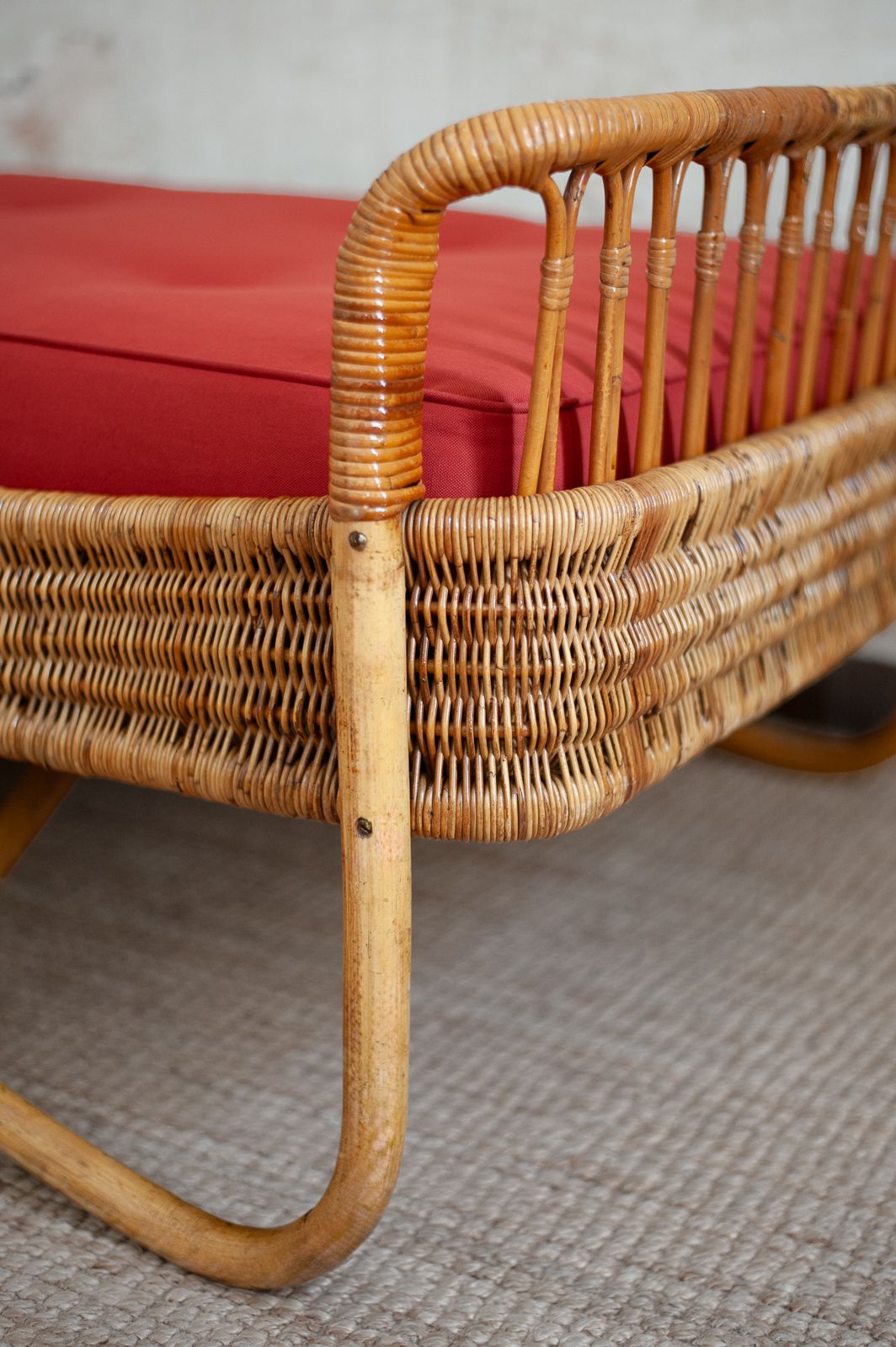 photo furniture Pair Of Bamboo Dog Daybed   1960s