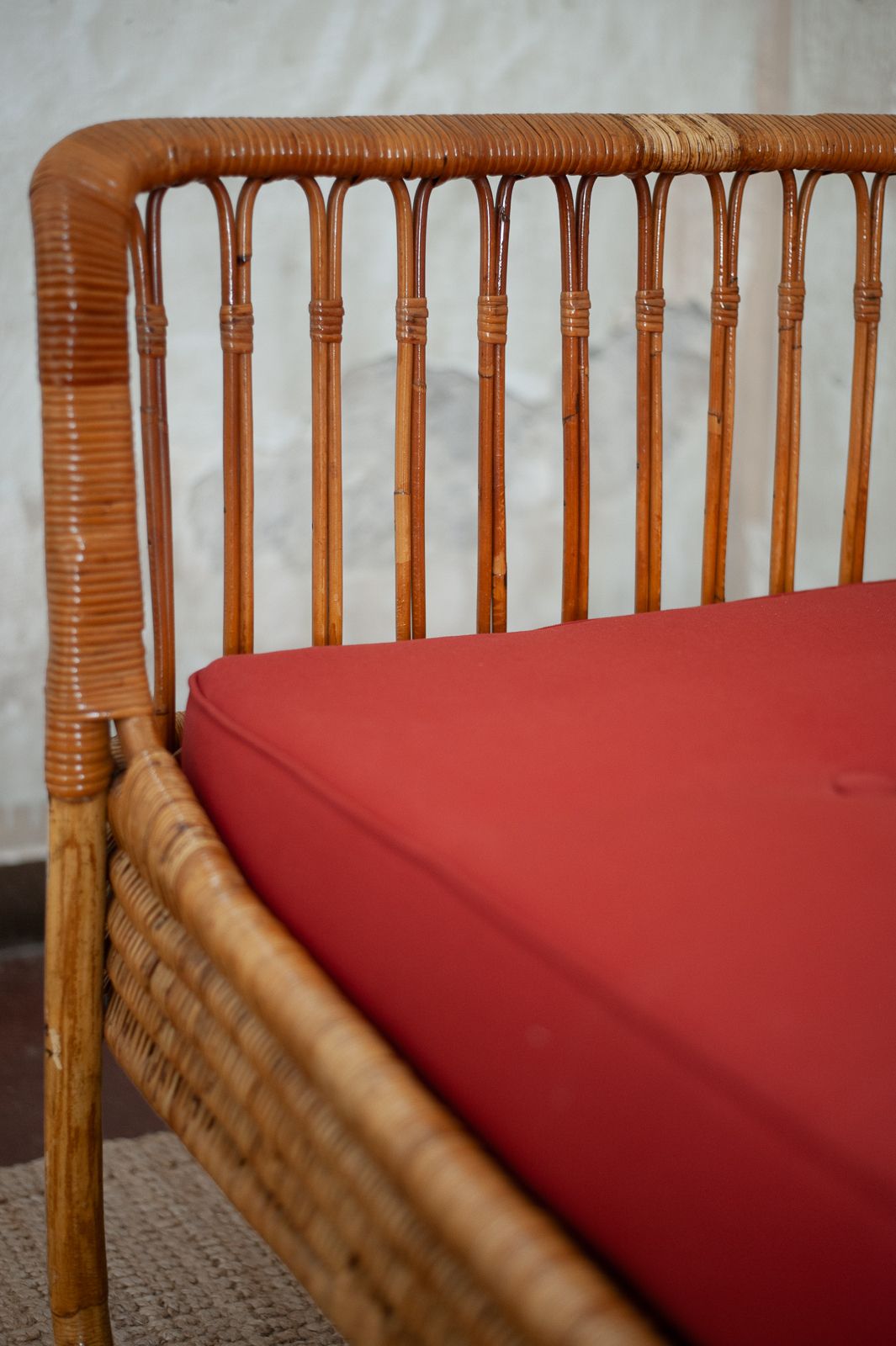 photo for sale Pair Of Bamboo Dog Daybed   1960s