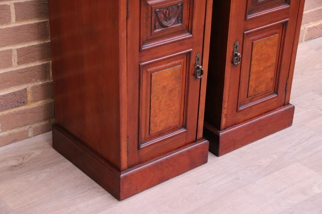 Pair Of Antique Mahogany Pot Bedside Tables photo vinterior