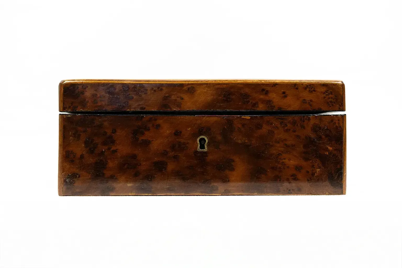 Square Box In Magnifying Glass Wood And Brass Marquetry — Napoleon III, Circa 1860–1880. photo 200.0