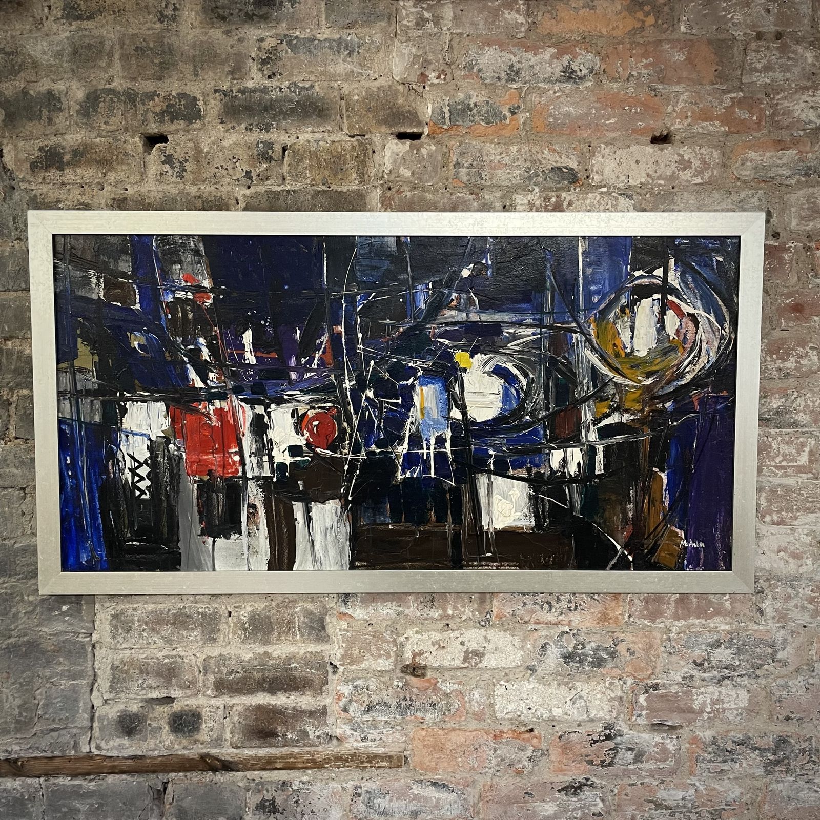 Ewen Mcaslan (1936 2008), 'Traffic No.4'. Acrylic On Board