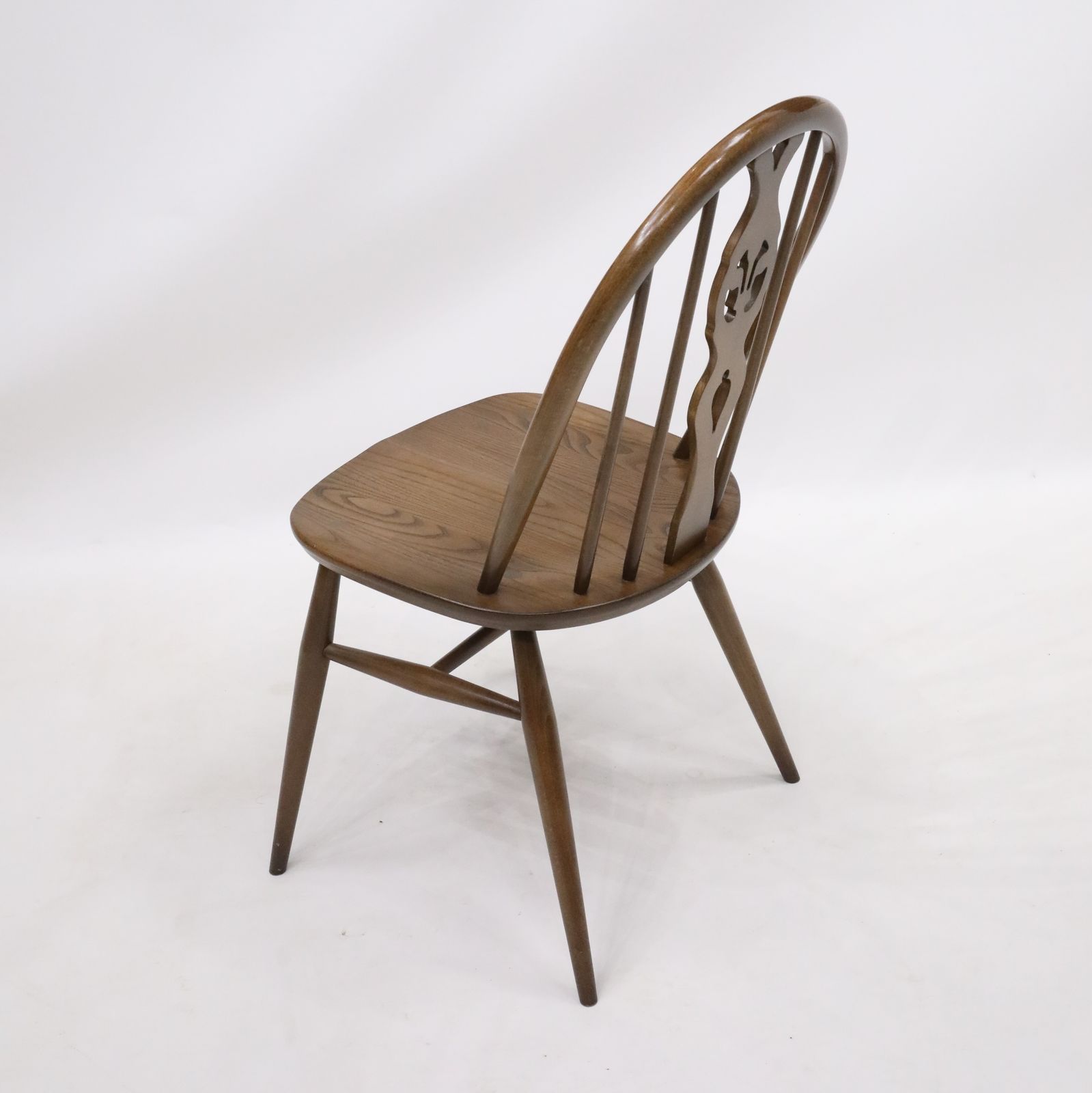 167.0 1 Ercol Fleur De Lys Bow Back Kitchen/Dining Chair Model 878 Free Uk Delivery photo