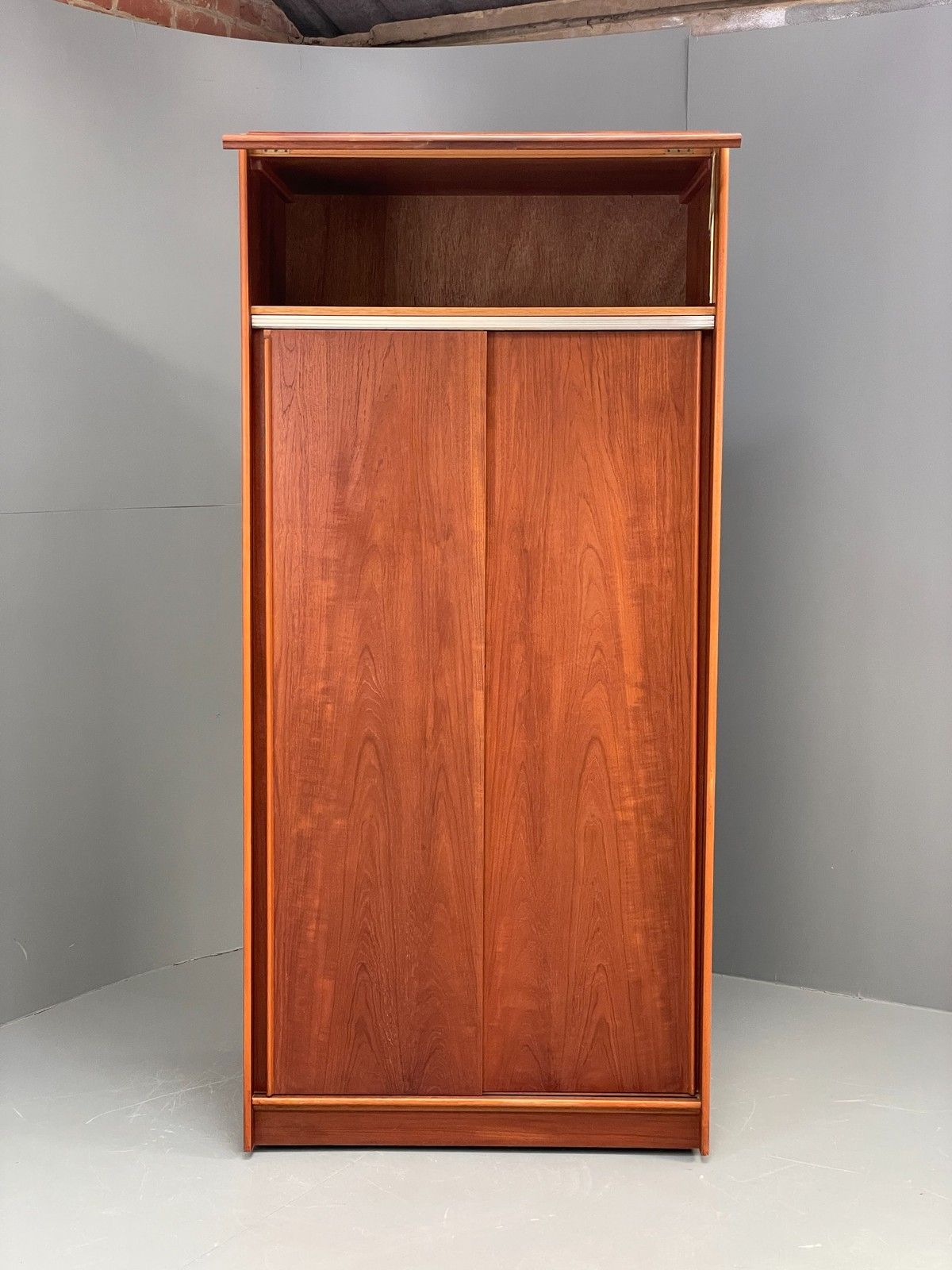 Vintage Austinsuite Teak Wardrobe Retro 1970s Shelves Clothes Cupboard Eb12078 photo Furniture