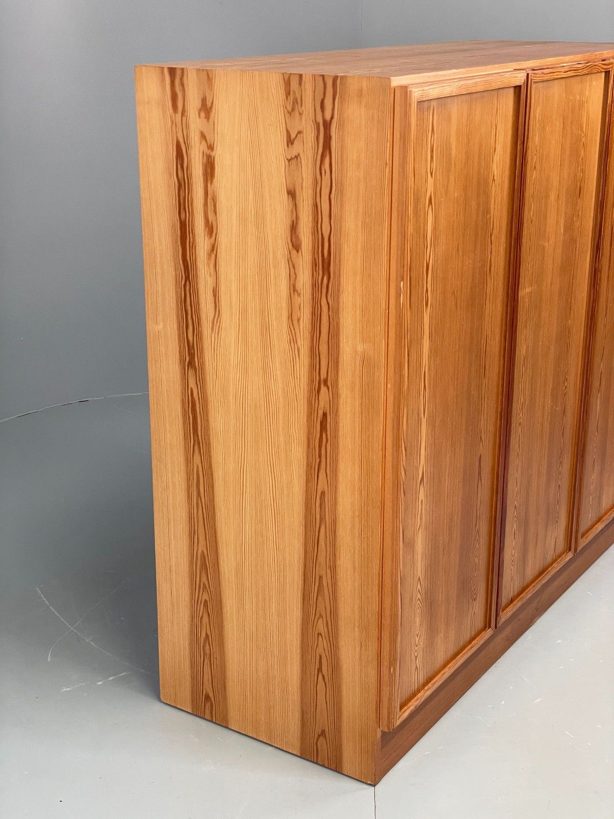 350.0 Vintage Danish Pine Cabinet By Viborg Møbler 1970s Drawers Shelving Eb10846 photo