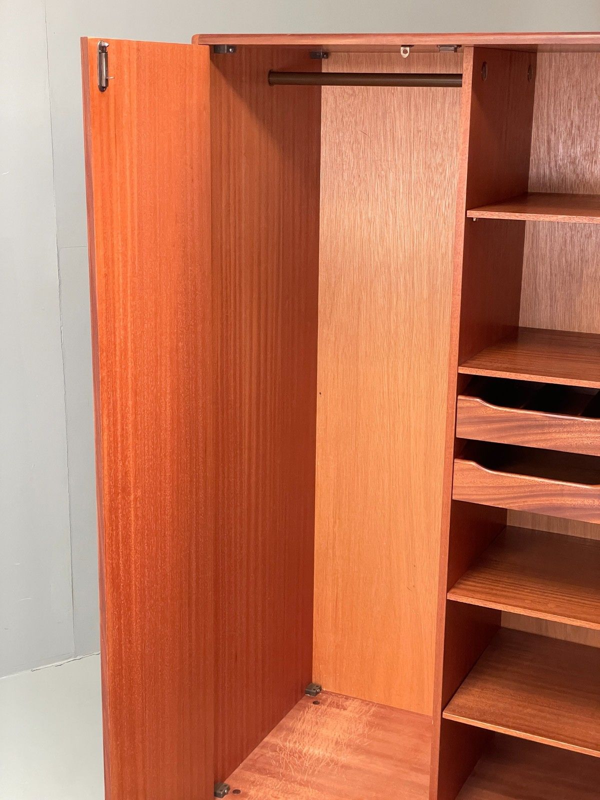 Vintage G Plan Teak Wardrobe Clothes Rail Shelves Mid Century Eb12206 photo 400.0
