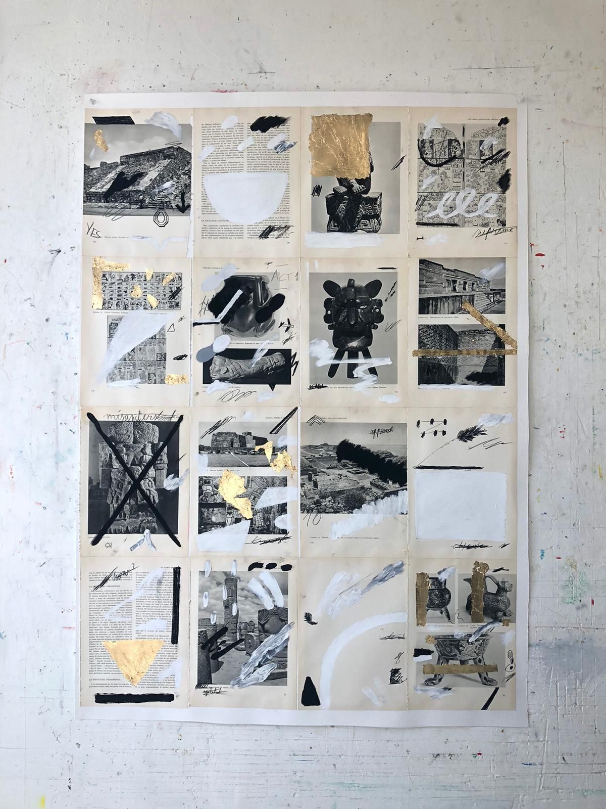 Sébastien Coutheillas Gold Mexican Chronologie, 2026 Mixed Media Artwork