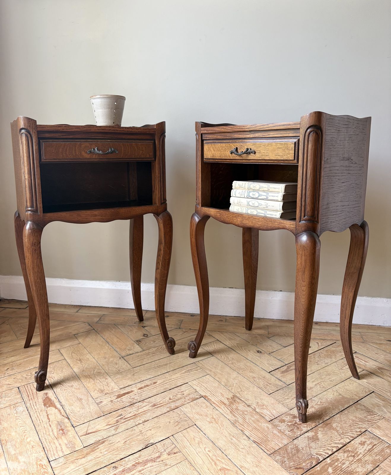 Pair Of  Vintage French Bedside Tables