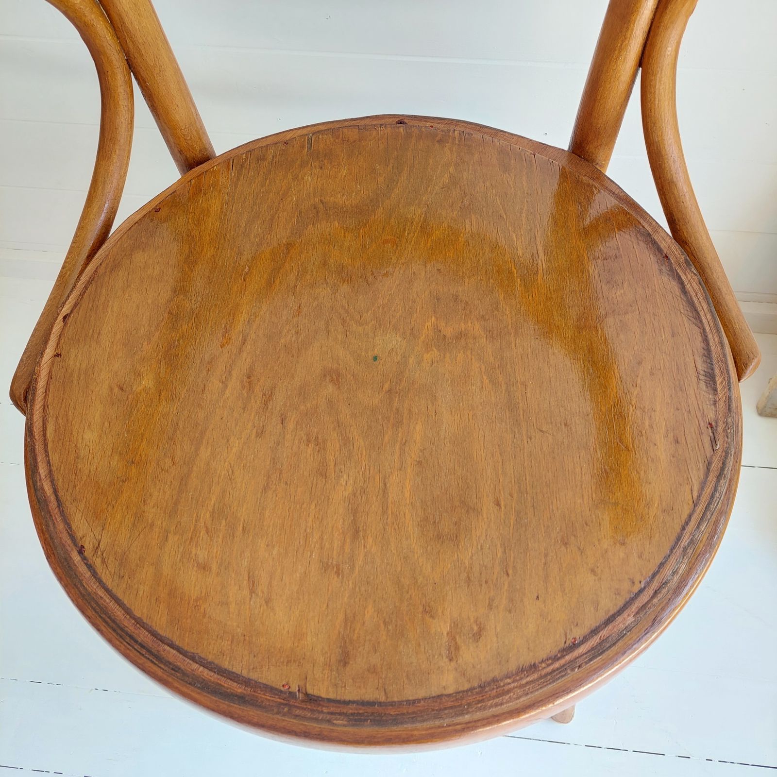 photo vintage Art Deco Thonet 233 Bentwood Dinning Chair Office Armchair 1920s