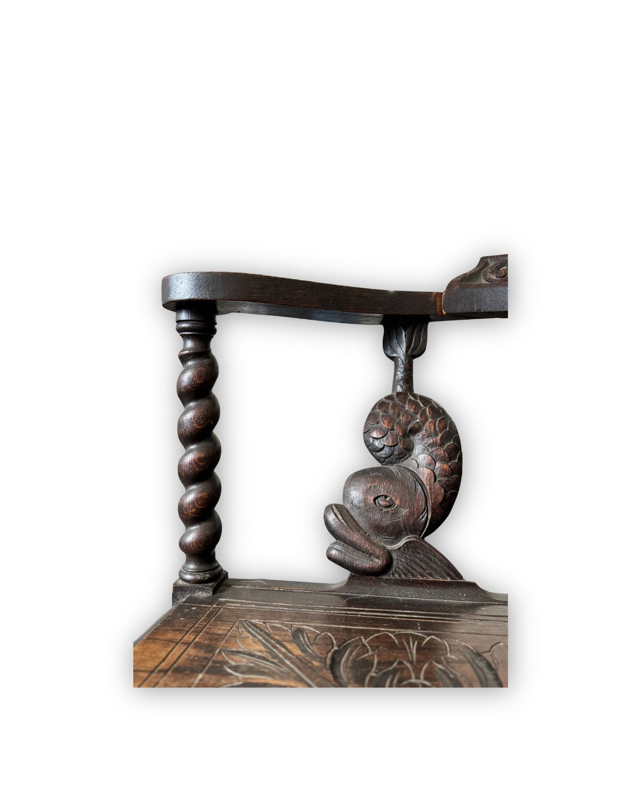Victorian Carved Corner Chair | Jacobean Revival photo 250.0