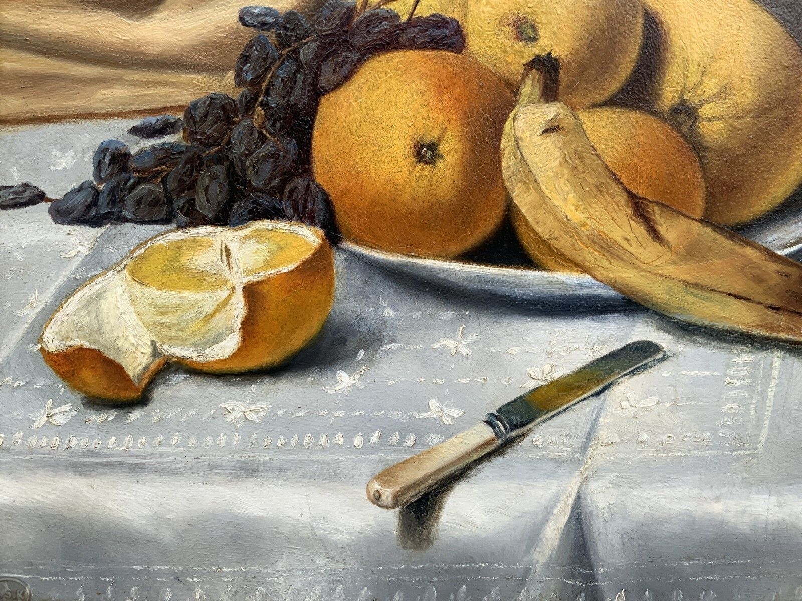 Museum Quality Still Life Oil Painting Edwardian Antique Signed Original (2of2) photo vintage