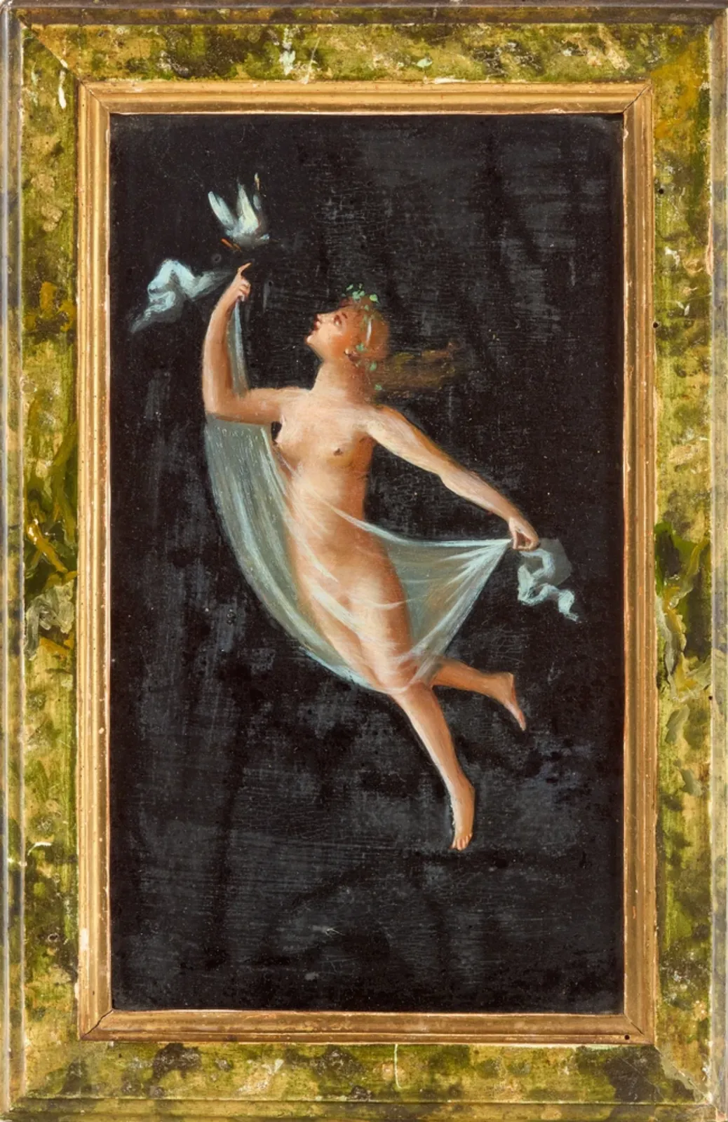 Antique Early 19th Century Grand Tour Classical Nude Paintings – Italian Mythological Oils After Michelangelo Maestri photo Art