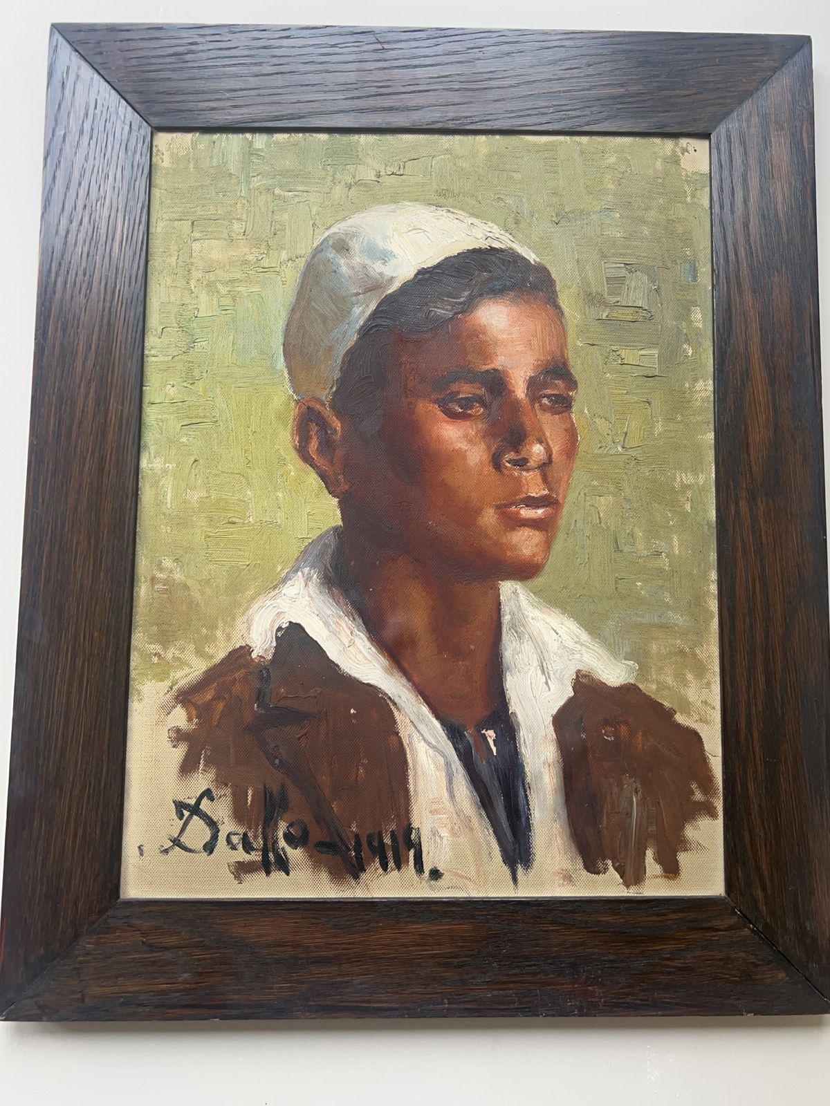Antique Oil Portrait Painting, Signed & Dated 1919