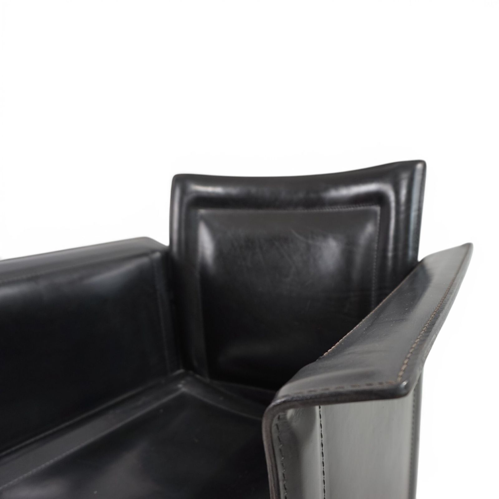 Set Of 2 Arrben Solaria Black Leather Chairs By Tito Agnoli, 1970 photo Furniture
