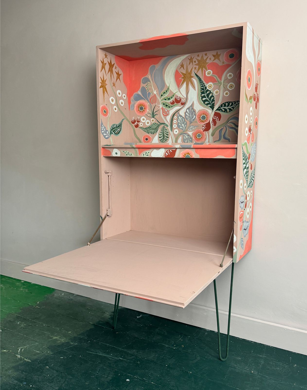 Hand Painted Cabinet Inspired By Josef Frank photo Furniture