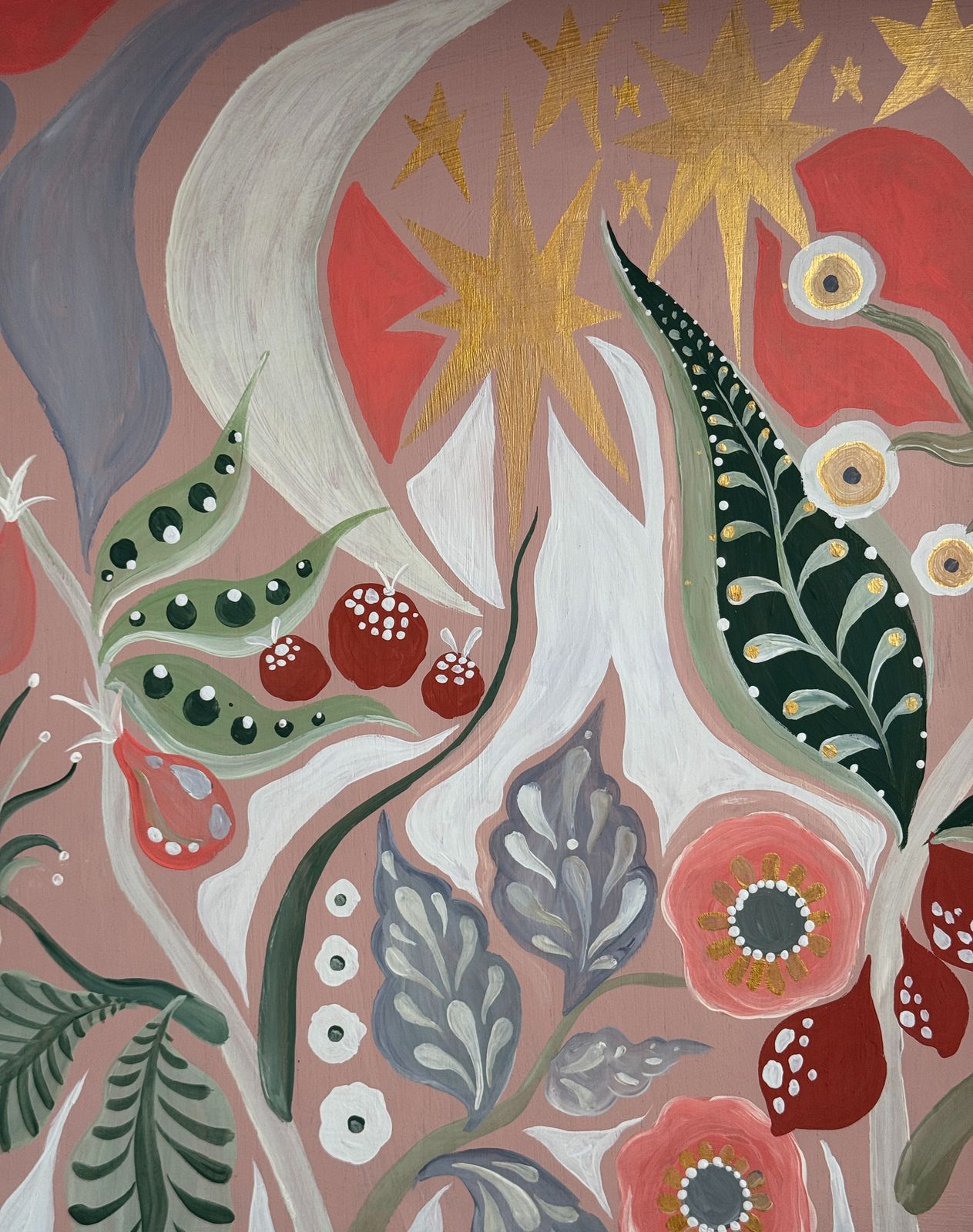 Hand Painted Cabinet Inspired By Josef Frank photo vinterior