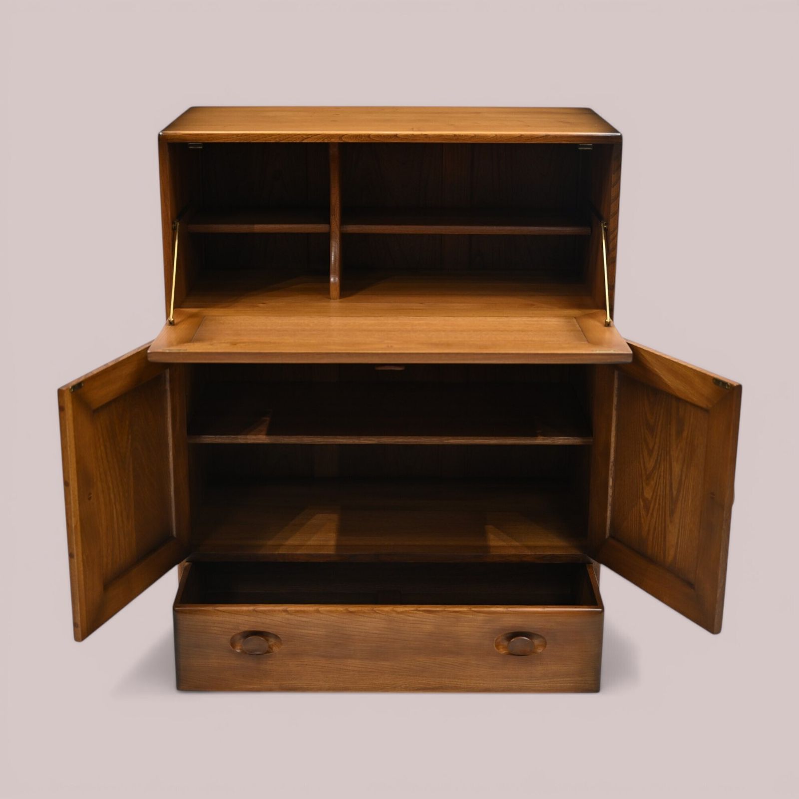 627.0 Ercol Drinks Cabinet Golden Dawn Exc Free Uk Delivery photo